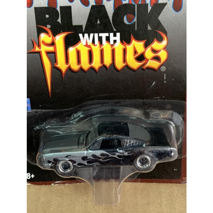 Johnny Lightning 40th Years Black with Flames 1965 Ford Mustang