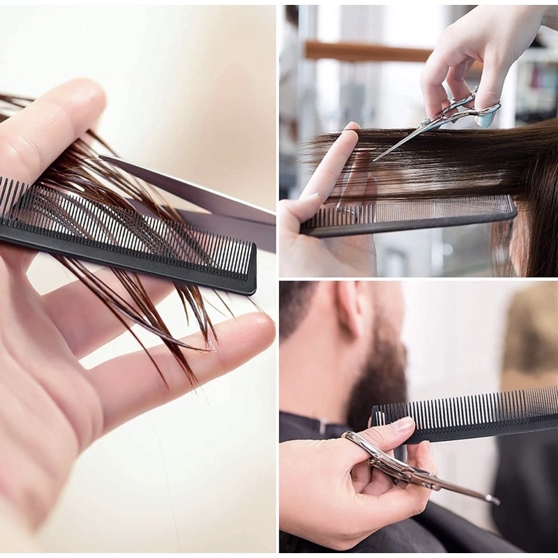 Sisir Rambut Multifungsi / Salon potong 2 sisi Pria Wanita Hair comb Warna hitam