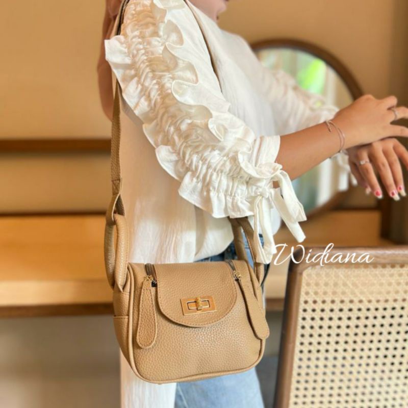Tas Wanita Rifana Selempang Bahu kulit Jeruk by Widiana
