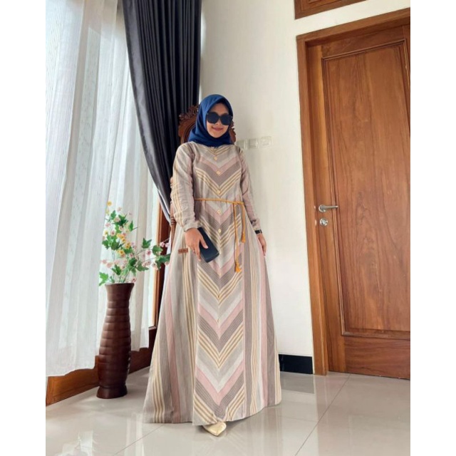 Dress katun triset kotak