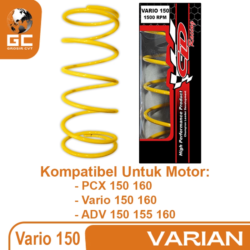 Per CVT Puli Pully Racing Honda Vario 125 Techno Beat Scoopy Fi Genio 1500 RPM CLD