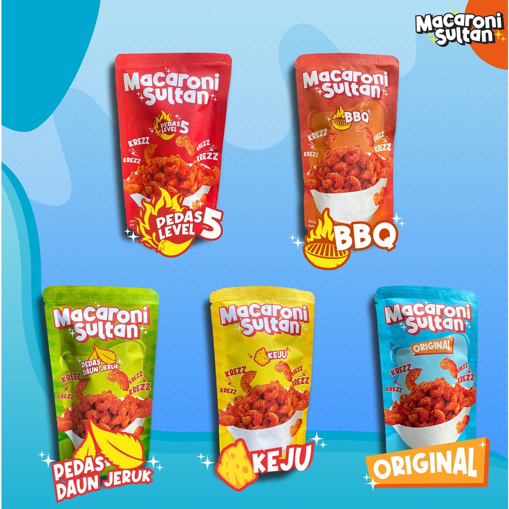 

Macaroni Sultan varian lengkap/Cemilan Viral | 50gr