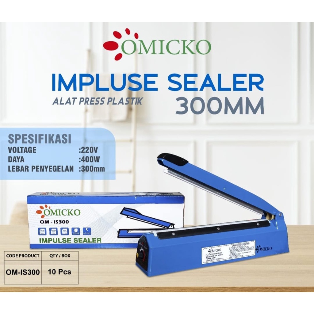 Mesin Press Plastik Impulse Sealer 30 cm Omicko OM IS300