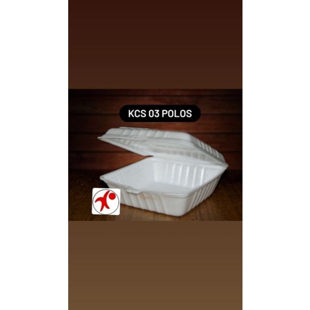 Foam Kcs Sterofoam Kemasan Makanan - Sterofoam 1 Bal (100Pcs) STEROFOAM KCS LUX NASI, FOAM BURGER DA