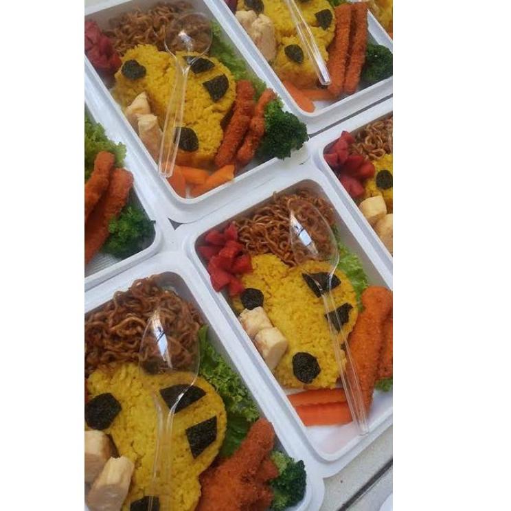 

5.5 COD Nasi Bento Anak Paket A Free Sticker Halal Enak Murah Dan Higienis
