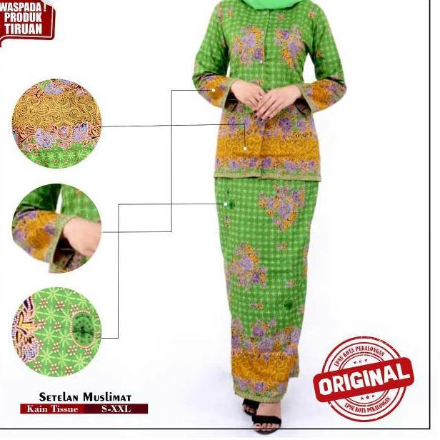 READY Q34 Baju Seragam Dewasa Batik Muslimat NU Setelan Bawah dan atas Bahan Katun Adem Enak di Paka
