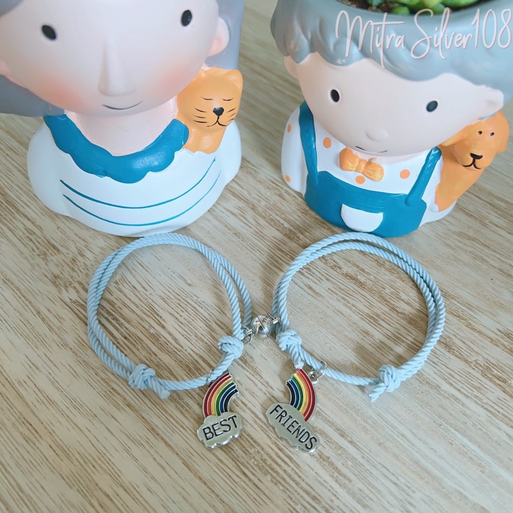 [MS108] GL 17 - Gelang Couple Magnet Bestfriend 2 pcs Gelang Pasangan Sahabat Pria &amp; Wanita Bestie Aksesoris Tangan