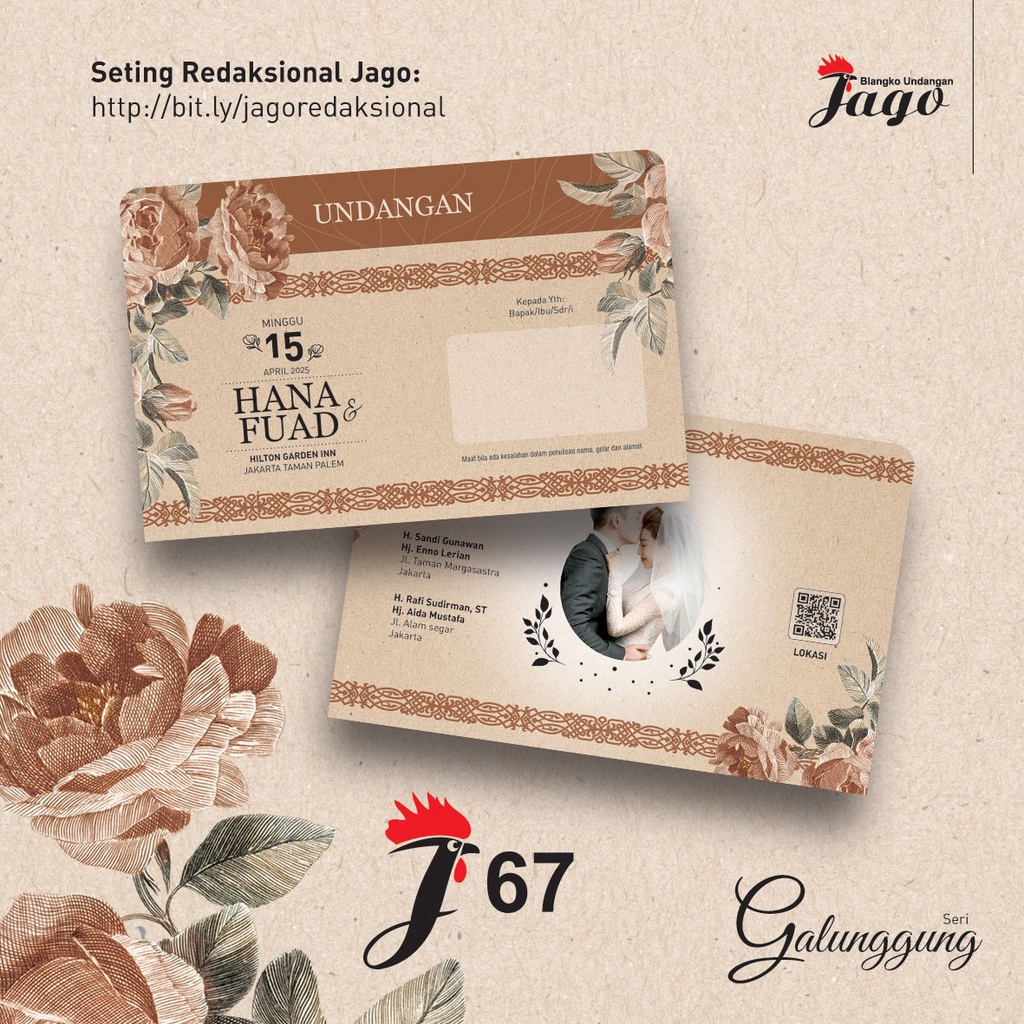 JAGO 67 Blanko Undangan | Blangko Undangan | Undangan Murah