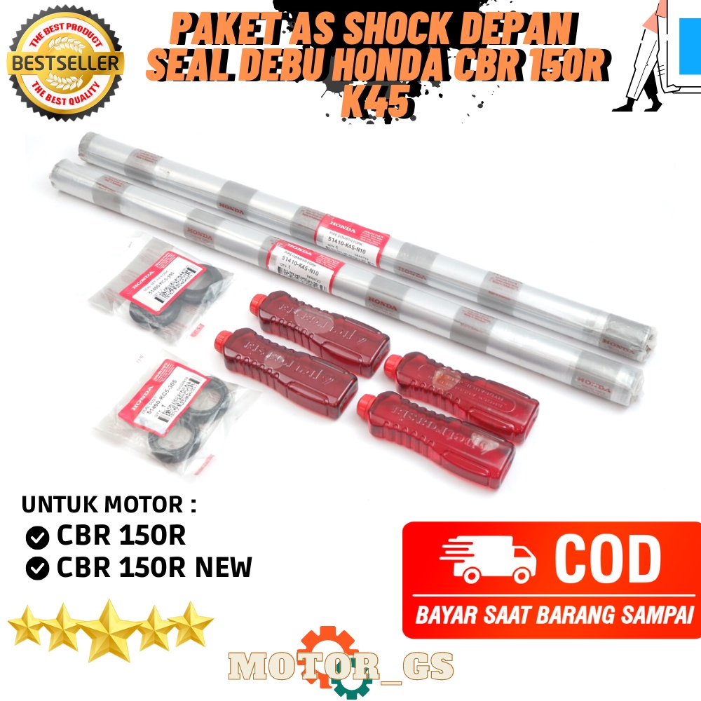 Paketan as shock depan komplit Honda CBR 150 R - As shock K45 + Seal honda CBR 150 R NEW - K45