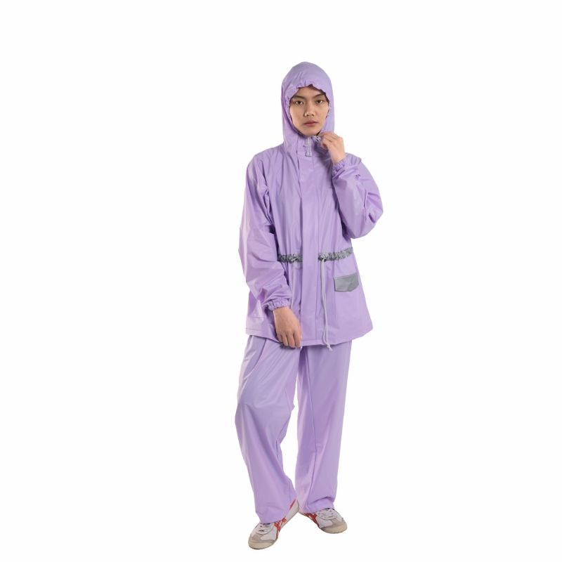 Jas Hujan Jaket celana dewasa modis ,pinggang + tali serut