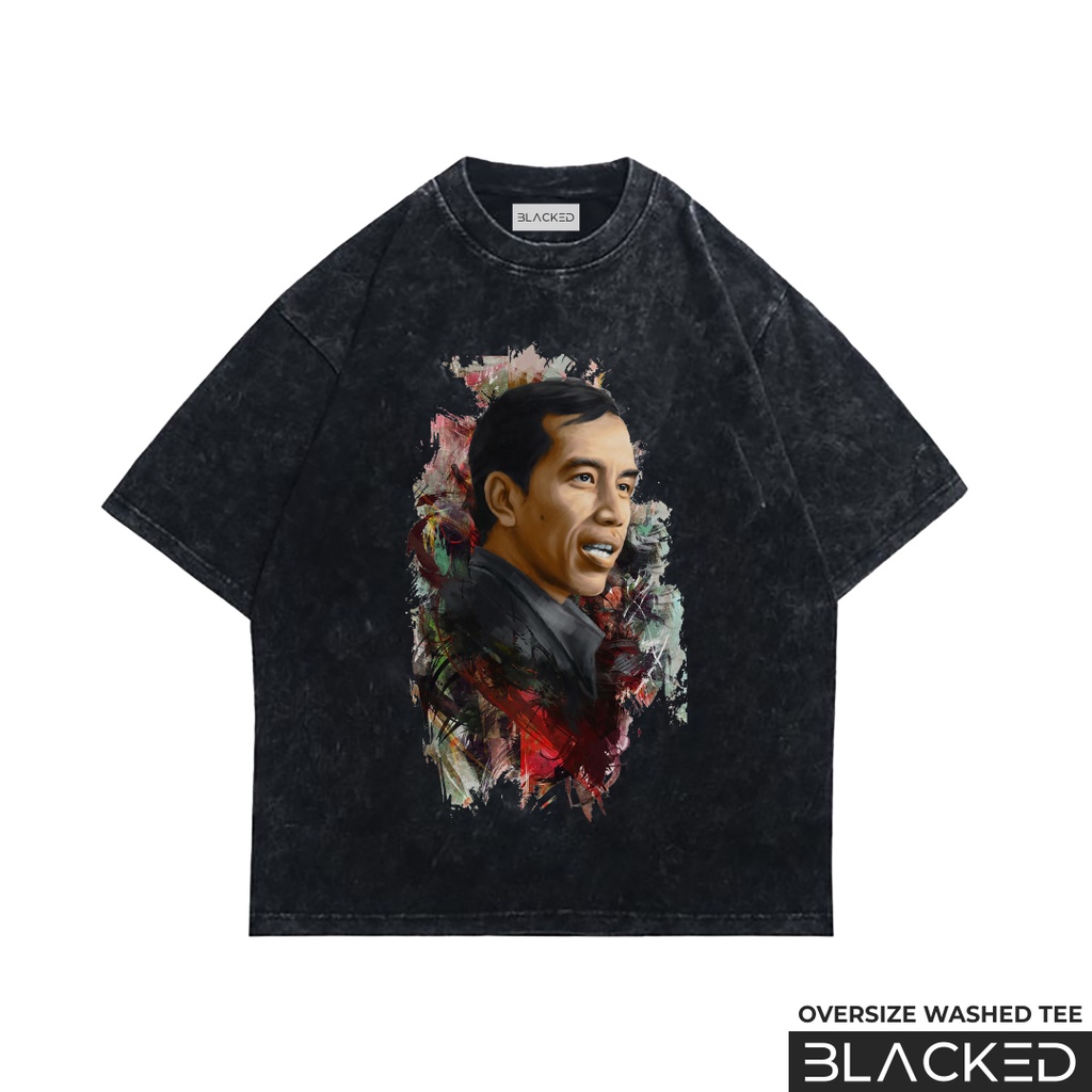 KAOS JOKOWI JOKO WIDODO OVERSIZE / STONEWASH / OVERSIZED WASHED TEES / BAJU OVER SIZE