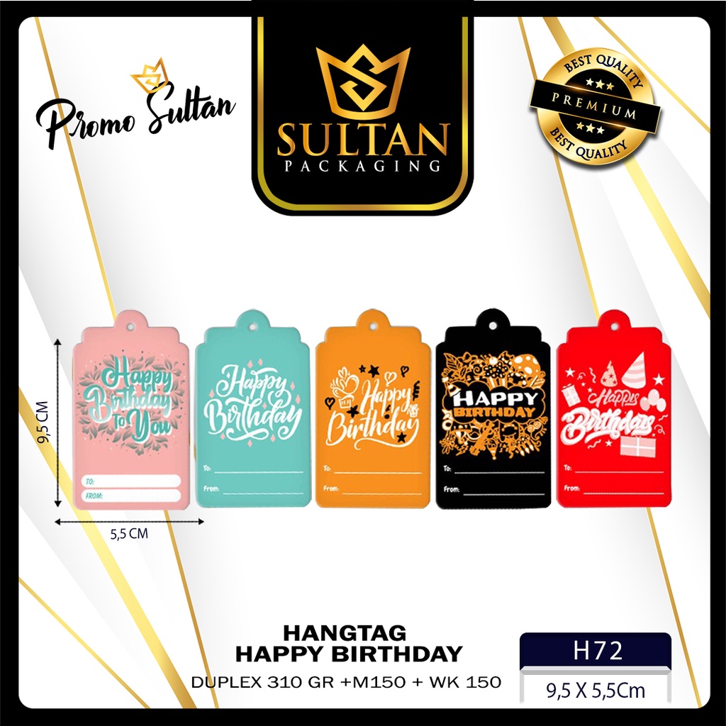 

Hangtag - Tag Label - Hangtag Ulang Tahun isi 20 Pcs - Tag Label Ucapan Ulang Tahun Premium - H72