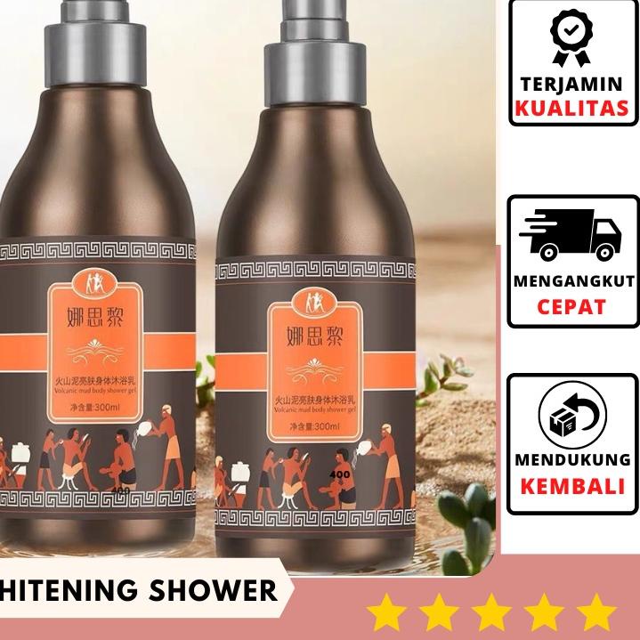 ➥ JAPAN WHITENING SHOWER/ WHITENING MUD BATH Lumpur Vulkanik Shower Gel 300ml ⅍