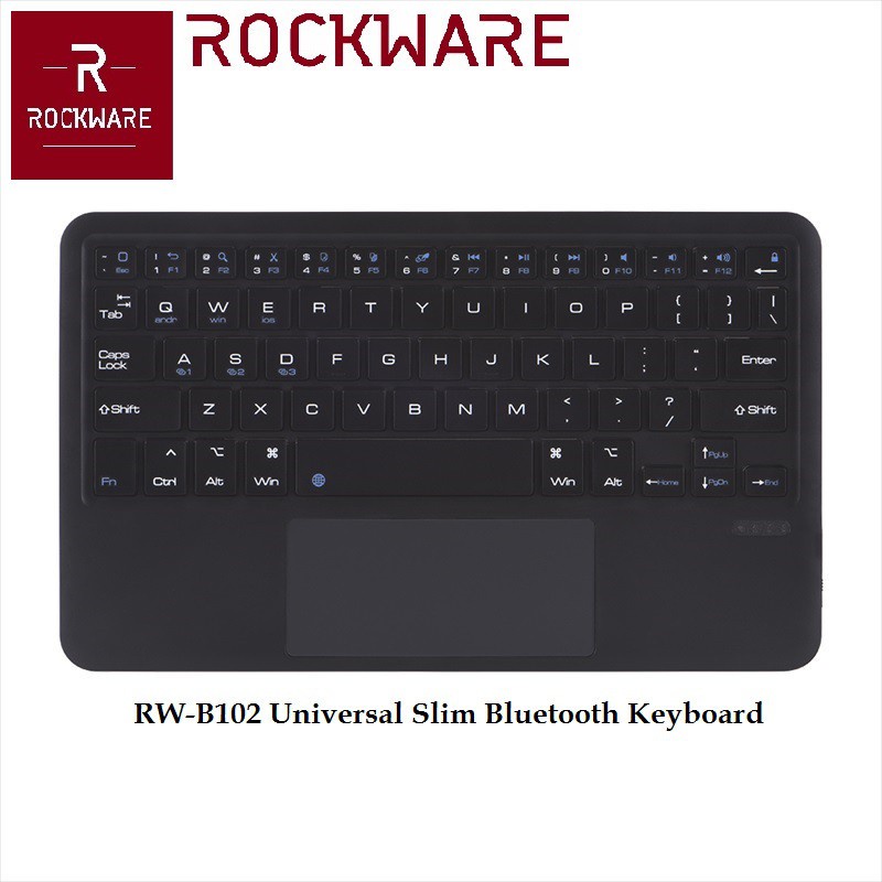 AKN88 - RW-B102 - Slim Bluetooth Keyboard - Keyboard Portabel dengan Touchpad