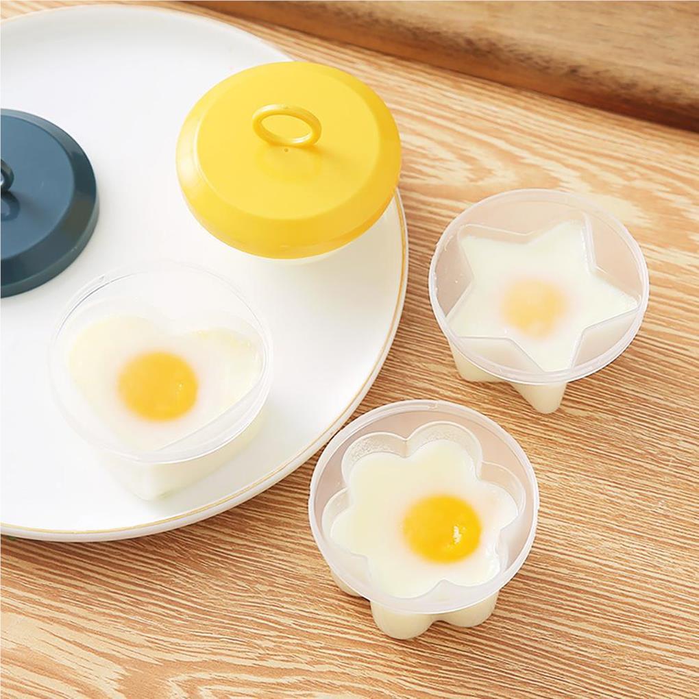 4buah Telur Poacher Peralatan Universal Anak Alat Pembentuk Makanan Telur Kukus Cetakan Set Aksesori Masak Dapur Gadget