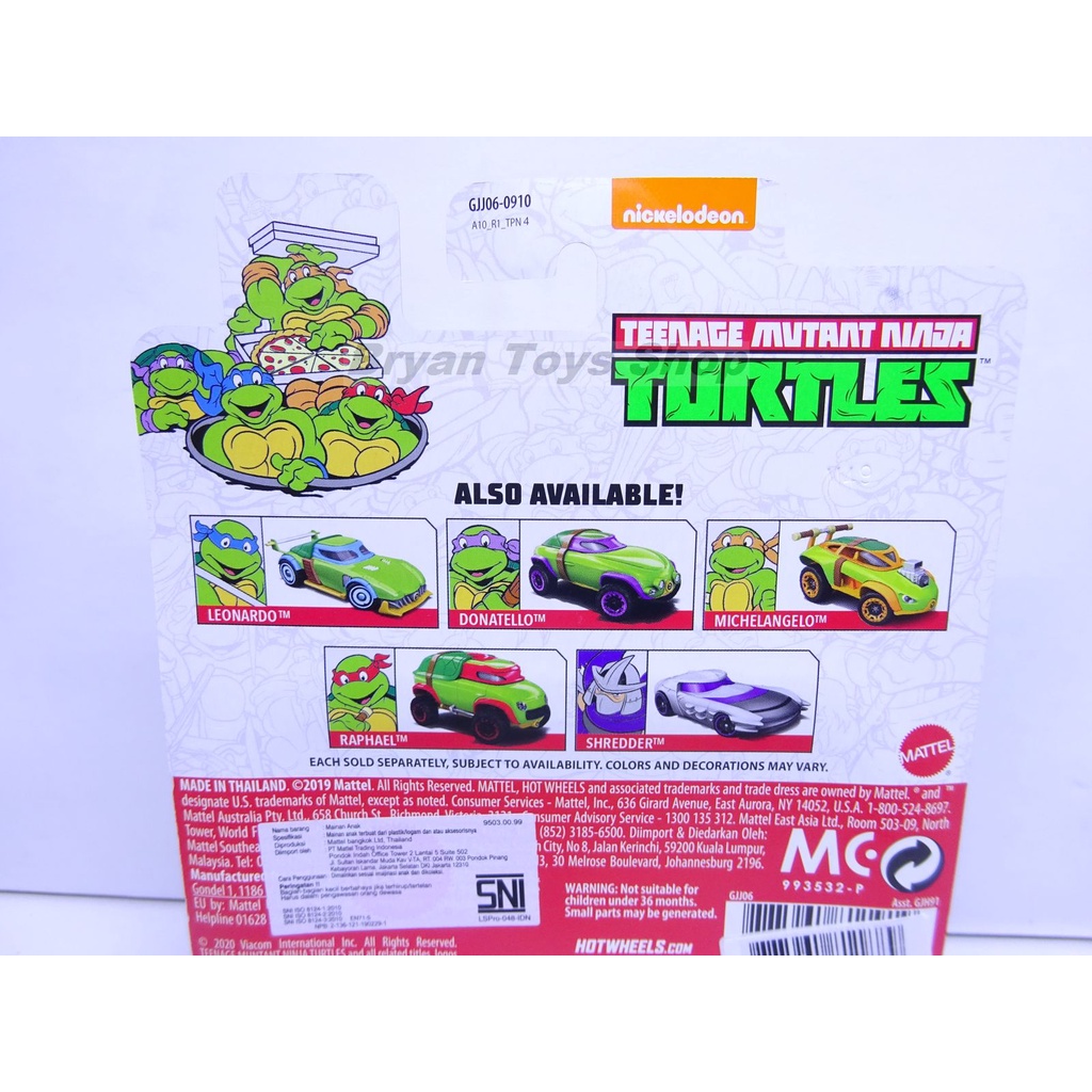 Hot Wheels Character Cars Ninja Turtles Raphael