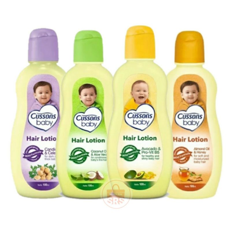 Cussons Baby Hair Lotion 200ml | 100+100ml Extra 100% | Minyak Rambut Bayi HAIR LOTION 100+100