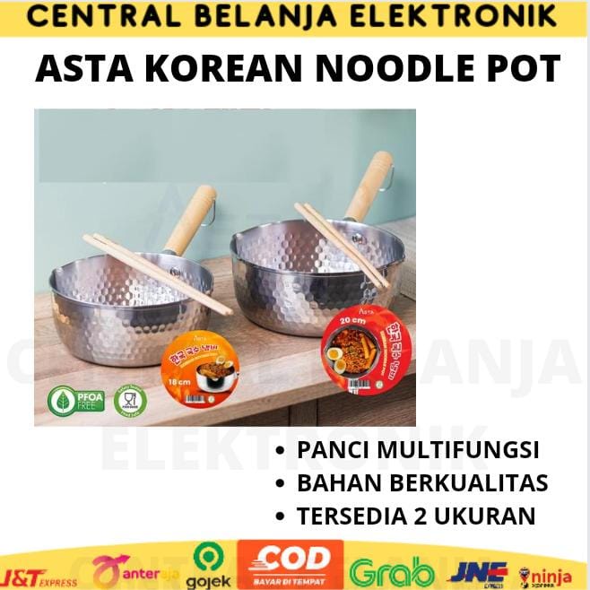 Panci mie rebus / panci susu / panci asta / korean noodle pot asta 18cm dan 20cm