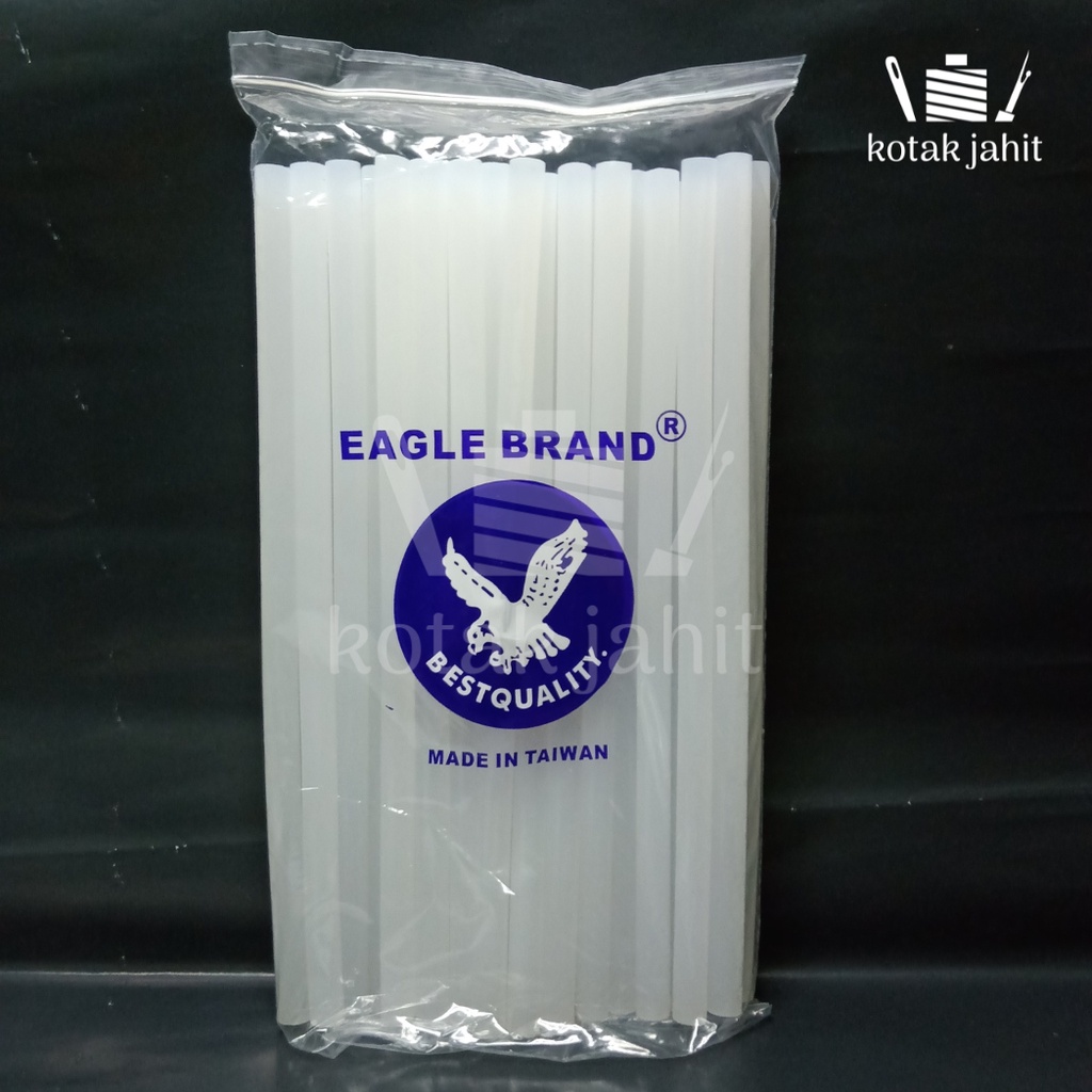 

Isi lem tembak besar satuan 1 pcs ukuran panjang 28 cm diameter 11mm merk eagle brand refill refil lem tembak glue gun lem lilin lem bakar refill isi ulang bening hot melt glue stick taiwan 40 60 watt 40w 60wprakarya
