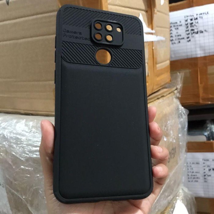 Case Black CROSS GRAIN Redmi A1/10C/Note 9/Note 9 Pro/Note 10/Note 10 Pro/Note 11/Note 11 Pro/Poco X3 NFC Softcase Tebal Hitam Solid