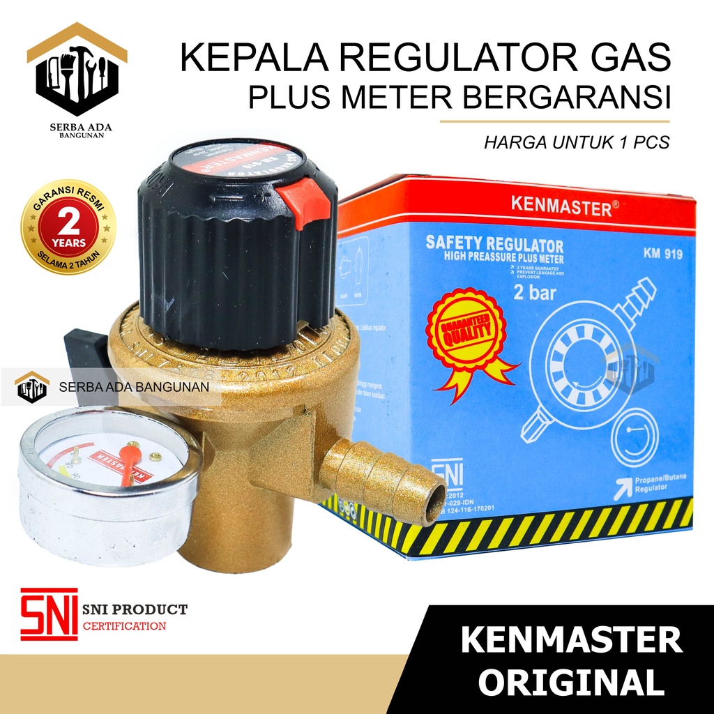 Regulator Gas Tekanan Tinggi Kenmaster KM-918 / Regulator Kepala Gas Ken Master High Pressure KM 918 / KM918