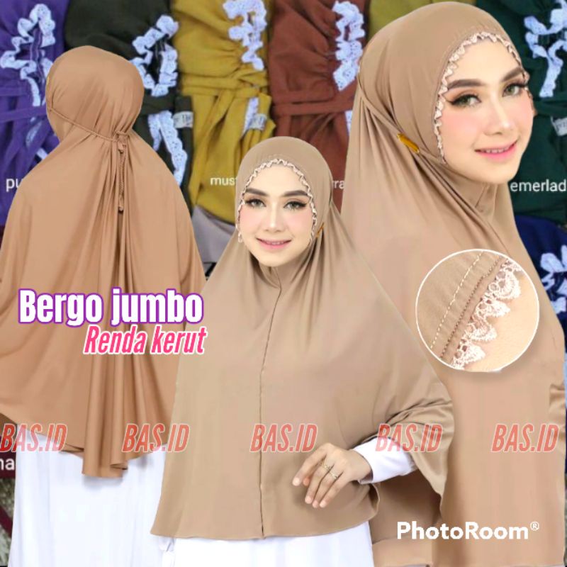 JILBAB KERUT SEMI JUMBO / JILBAB KERUT / BERGO KERUT / JILBAB INSTAN / BERGO JUMBO / JILBAB JUMBO / 