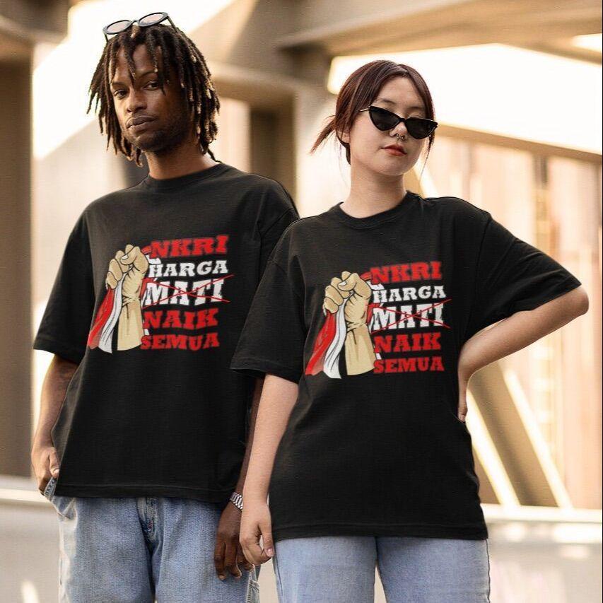 KAOS NKRI HARGA NAIK COTTON COMBED 24s (lebih tebal dari 30s) daya serap keringat tinggi, nyaman di 