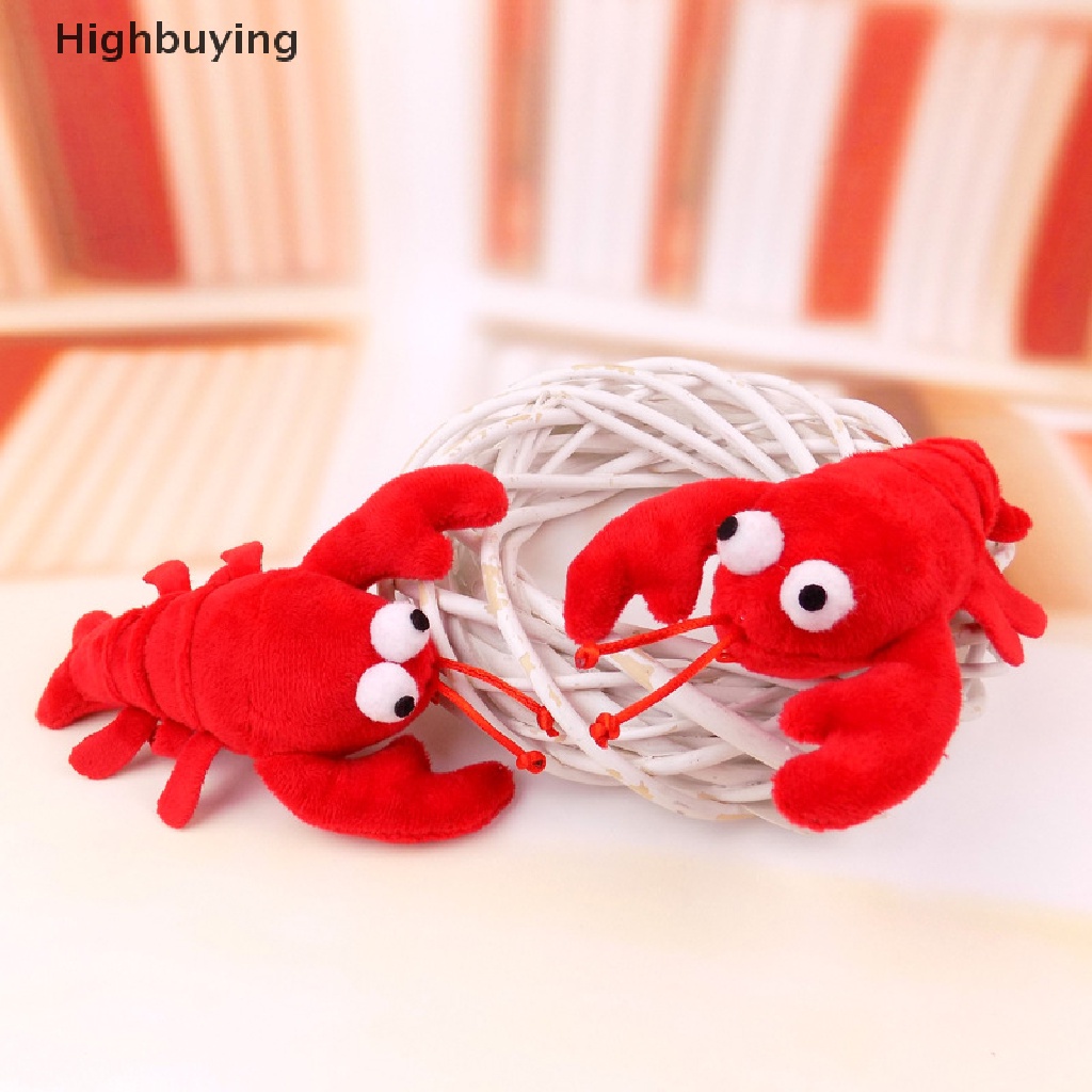 Hbid Boneka Lucu Gantungan Kunci Lobster Merah Mainan Mewah Liontin Kepiting Boneka Binatang PP Katun Mainan Kartun Mewah Liontin Gadis Hadiah Glory