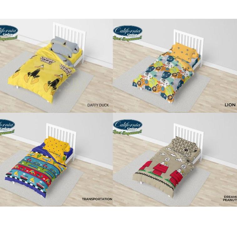 ✻ Sprei California  Single Size Disney Frozen Mickey Minnie Toy story Snoopy ✰