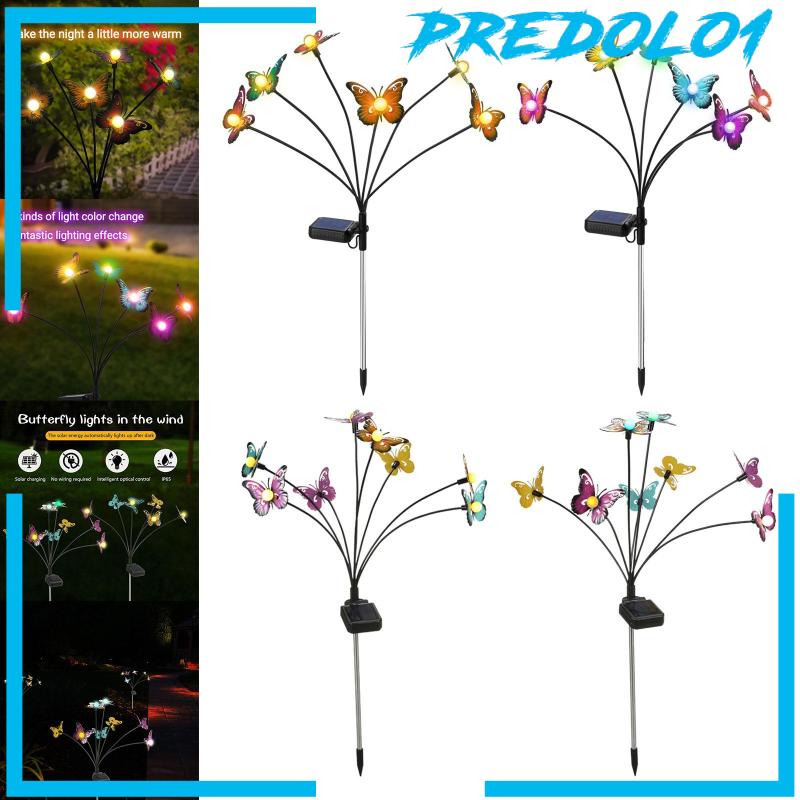 [Predolo1] Lampu Butterfly Anti Air IP65 Lampu Tenaga Surya Outdoor Untuk Taman Teras Halaman