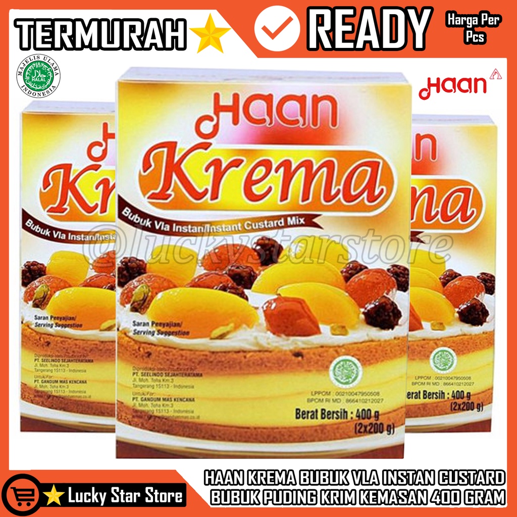 

HAAN KREMA VLA INSTANT 400GR HAAN KREMA BUBUK VLA INSTAN CUSTARD 400 GRAM SEBAGAI BAHAN INSTAN UNTUK MEMBUAT CUSTARD VLA PUDDING ATAU TOPPING KUE ANDA SECARA MUDAH DAN PRAKTIS HAAN KREMA BUBUK VLA INSTANT 400 GR TOPPING KUE BUBUK INSTAN ICE CREM ES KRIM