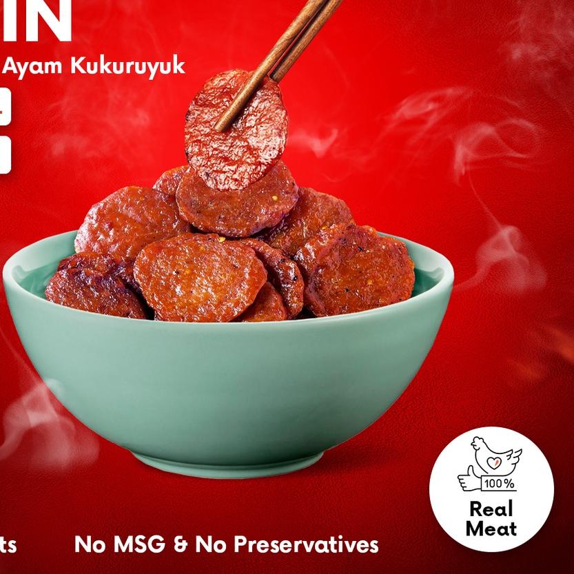 

✽ [PREMIUM COIN] Dendeng Ayam Kukuruyuk Kukuruyuk Makanan Siap Saji - 500 Gram ❋