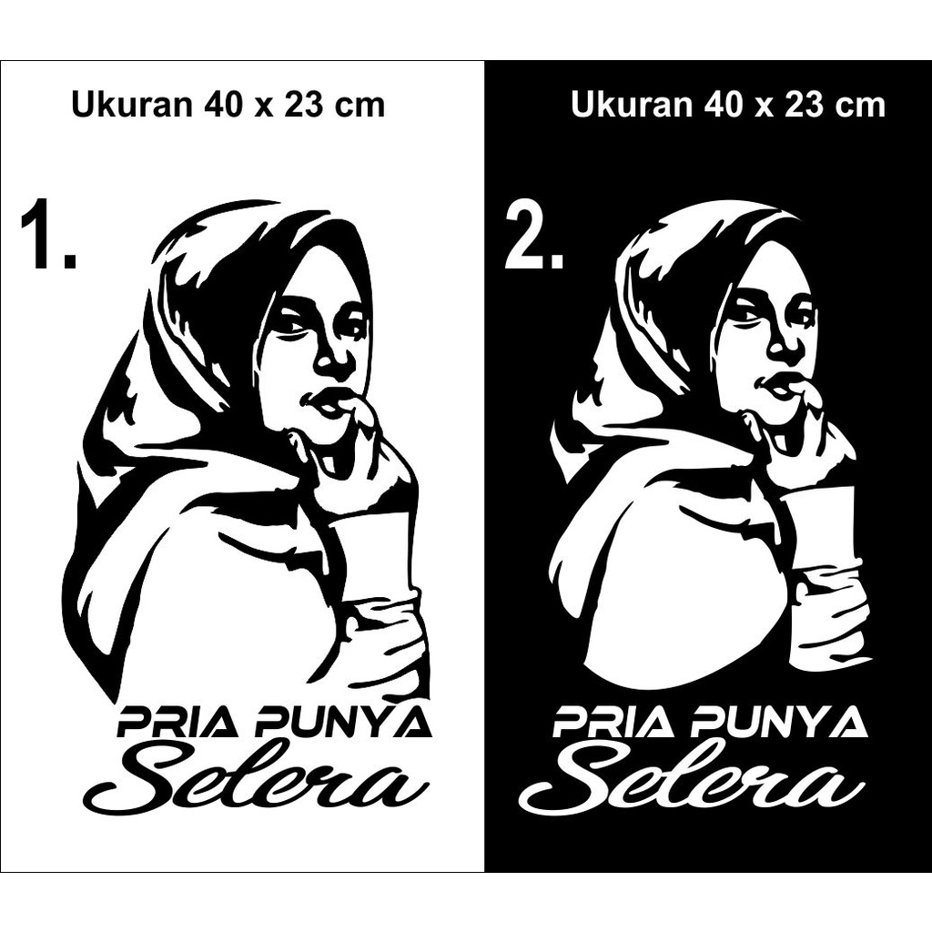 stiker cutting mobil siluet wajah