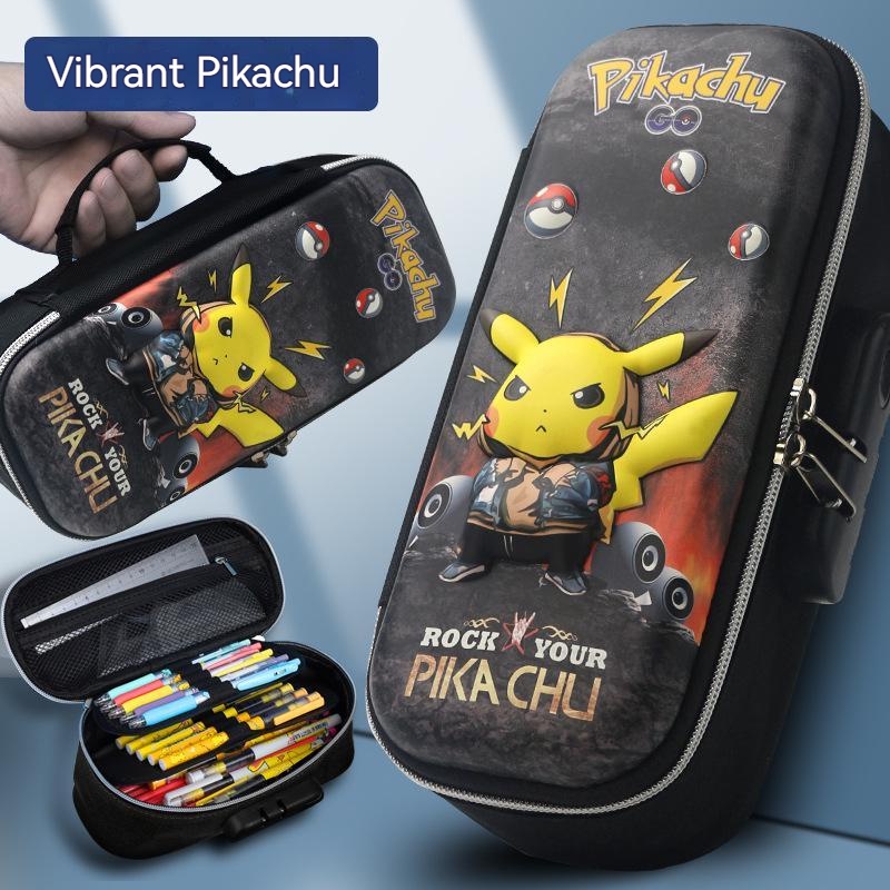 Pikachu Password Lock Kotak Alat Tulis Murid Pokemon Pensil Case Kapasitas Besar Cowok Dan Cewek Kotak Pensil Hadiah Ulang Tahun