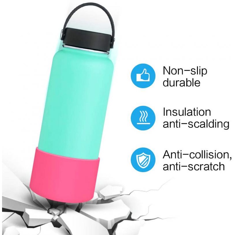 Aquaflask Boot Aksesoris Silikon Non-slip Pelindung Cangkir Penutup Bawah Hydroflask Botol Air Anti-Selip Pad 12-24 Oz/32-40 Oz Perlindungan Boot