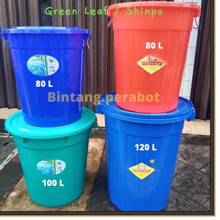 ♤ Ember Plastik 80-100 Liter Green Leaf - Ember Plastik 80-120 Liter Shinpo - Ember Plastik Besar - 