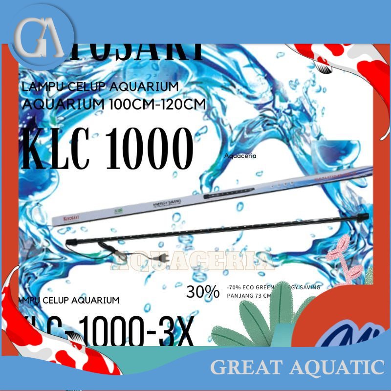 Lampu celup Aquarium 1 meter 3 mode warna KIYOSAKI KLC 1000 3X Lampu LED aquarium 3 MODE 18 WATT