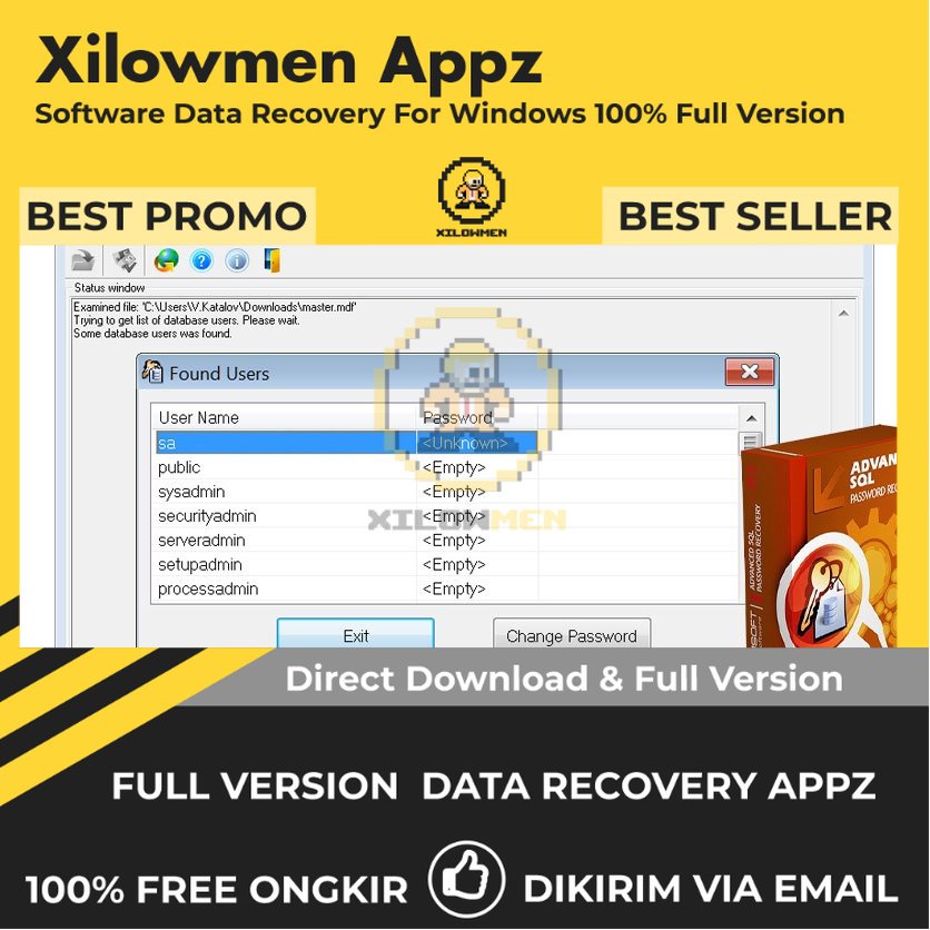 [Full Version] ElcomSoft Advanced SQL Password Recovery Pro Lifetime Data Recovery WIN OS