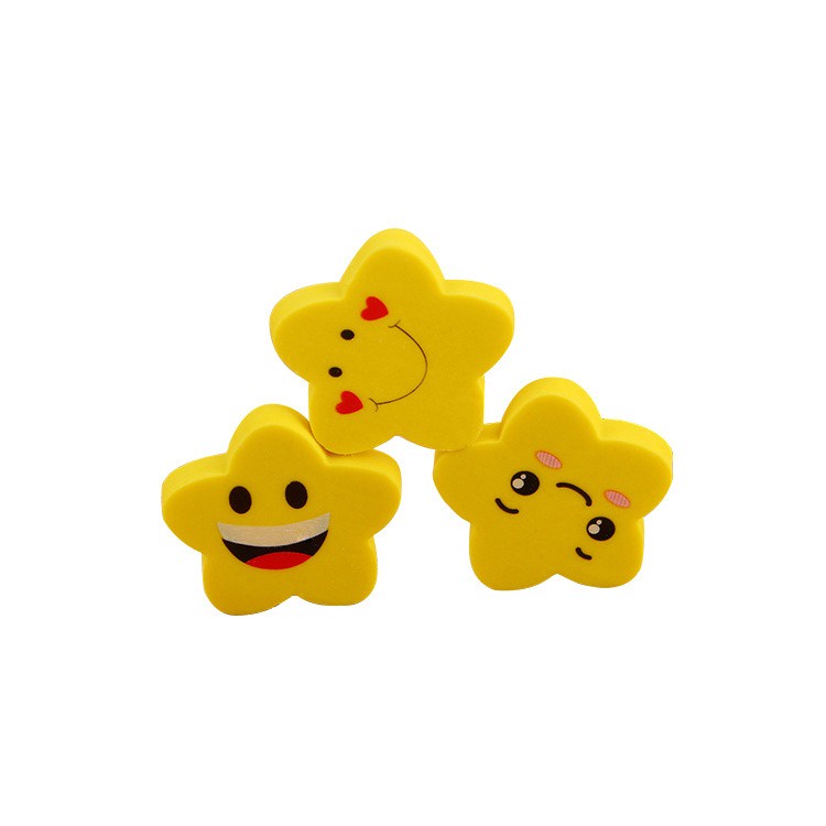 Penghapus Eraser Pensil Pencil Bintang Emoji Smile Mini OSM-ST0203