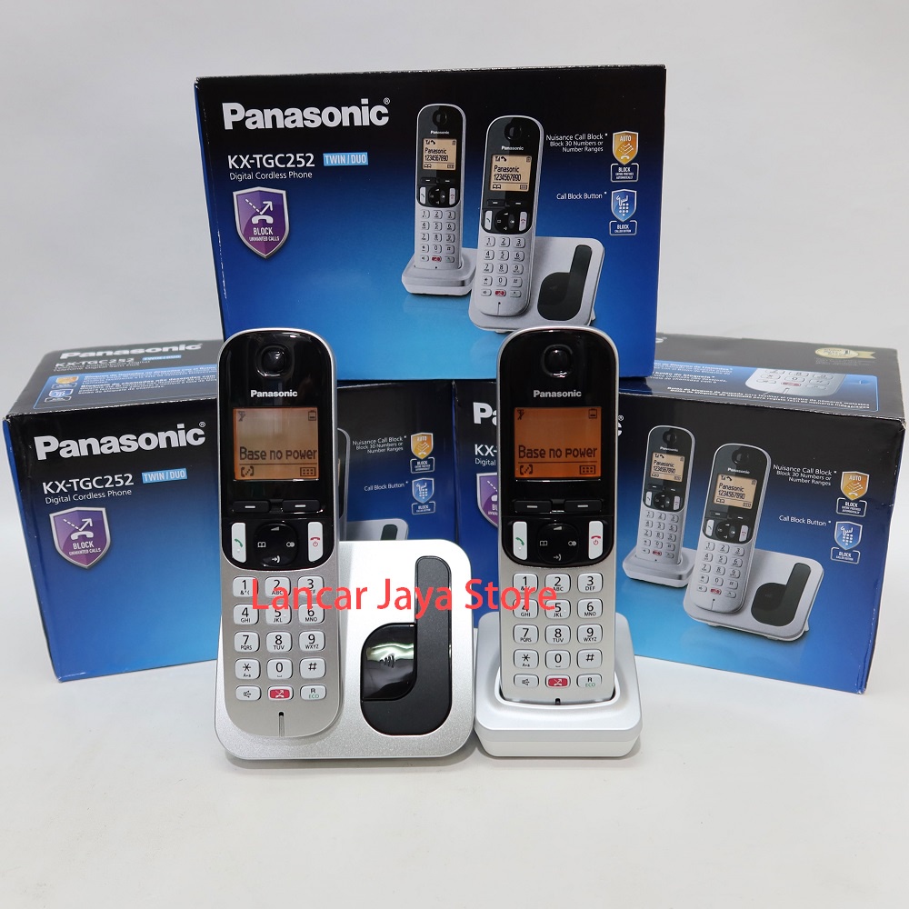 Telepon Wireless Panasonic KX-TGC252 Silver Telpon Rumah Panasonic