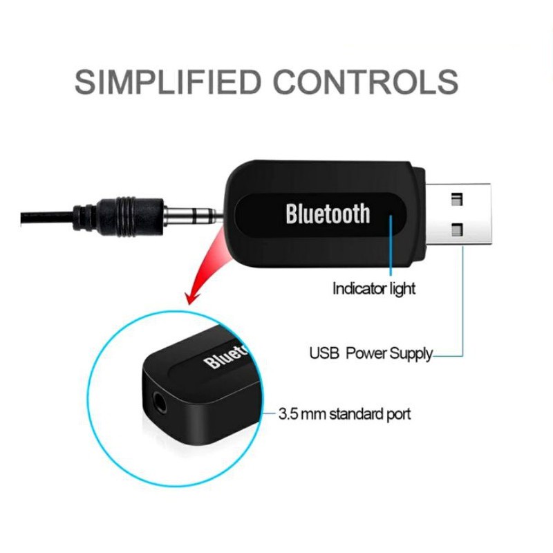 [GROSIR] BLUETOOTH AUDIO RECIEVER MOBIL MUSIK USB WIRELESS ADAPTER KABEL AUX PERANGKAT AUDIO RECEIVER