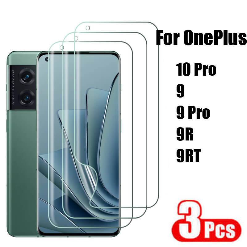 3pcs Untuk OnePlus 9 10 R RT Pro Clear Hydrogel Film Pelindung Layar Depan Anti Geser Untuk One Plus Nord2 2T N10 N100 N200