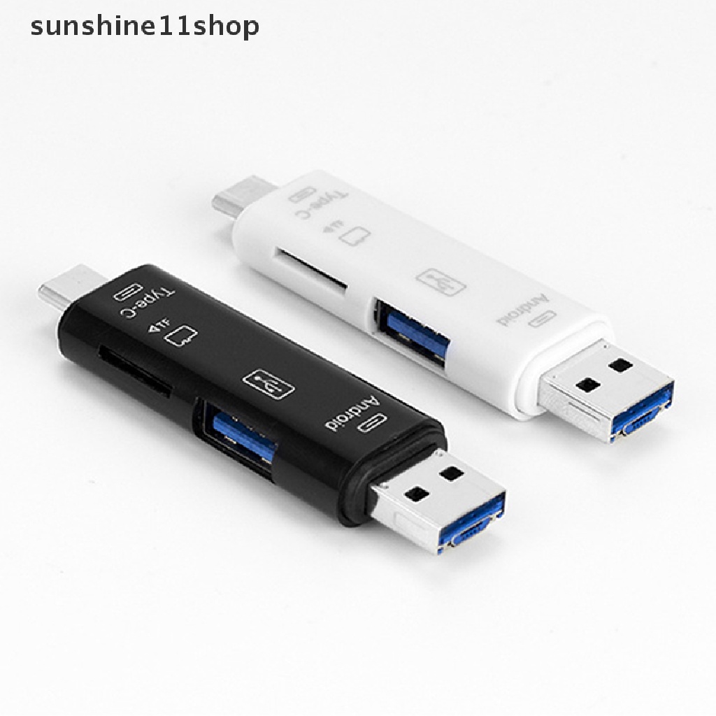 Sho 5in1 OTG Card Reader Multi-in-one Adaptor Pembaca Kartu Memori SD TF USB Mikro N