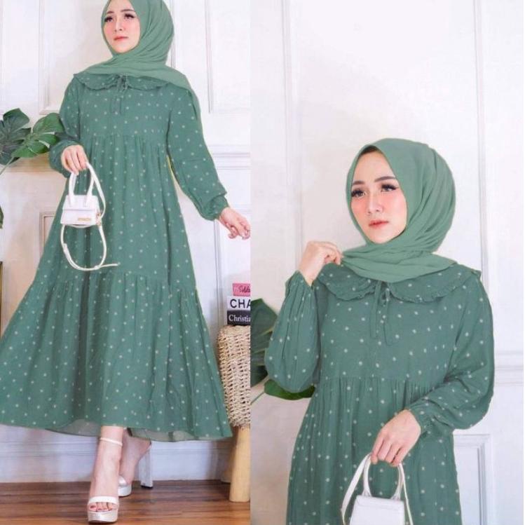 SPECIAL PRICE MIDI DRESS POLKA / DRESS MIDI RAYON POLKA / KANIA MIDI DRESS