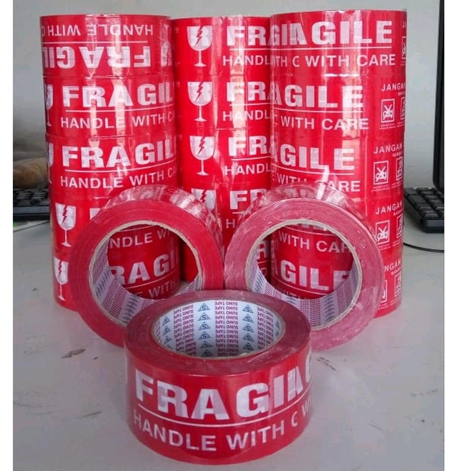 

X39 Lakban Fragile Merah Jangan di Banting 45mm x 50 Yard READY ㊧