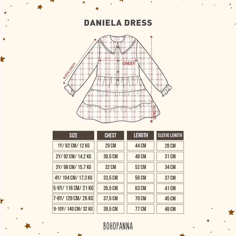 Daniela Dress + Bow Scrunchies B37 SDA