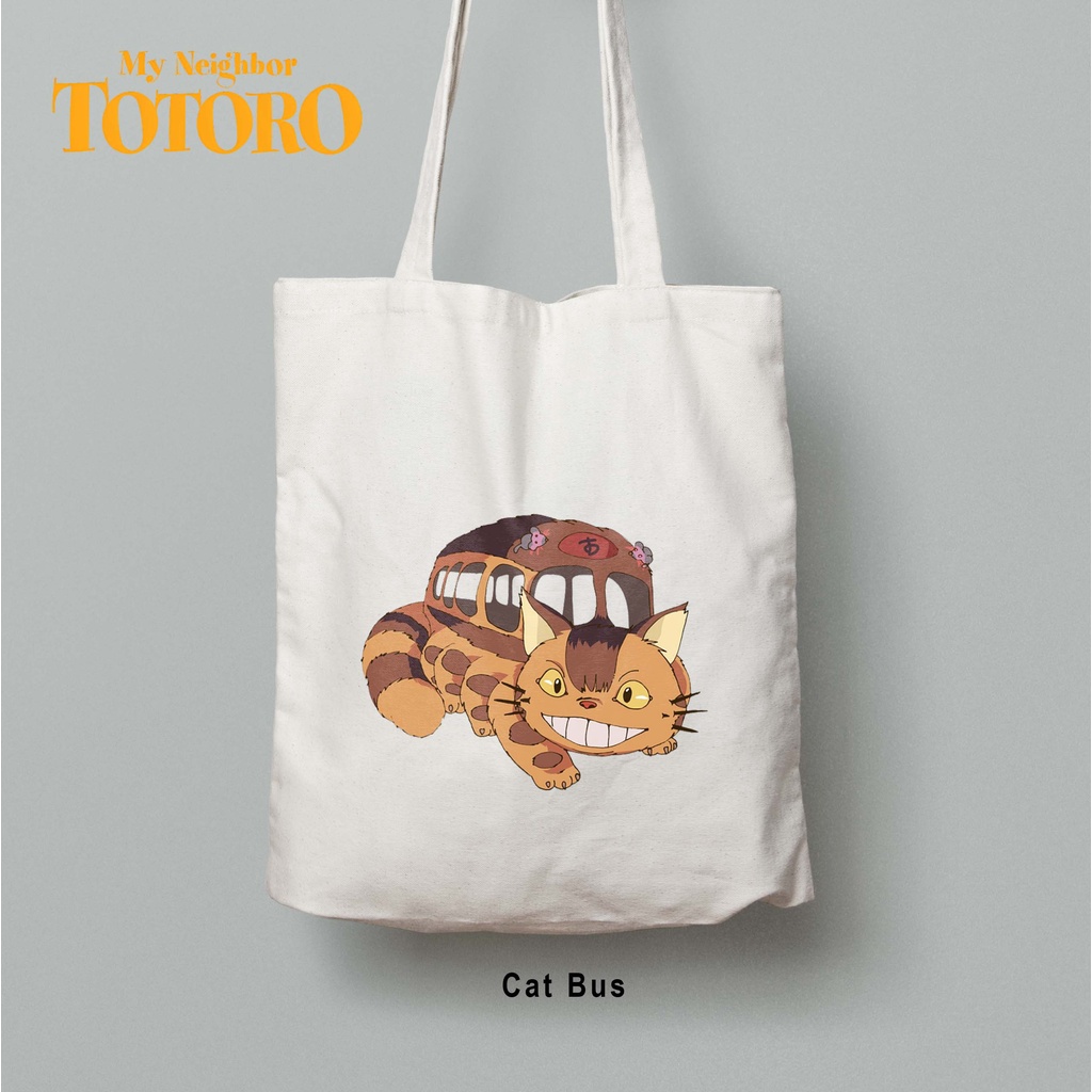 Totebag Anime Totoro Studio Ghibli Series Tote bag premium Totebag zipper totebag velcro