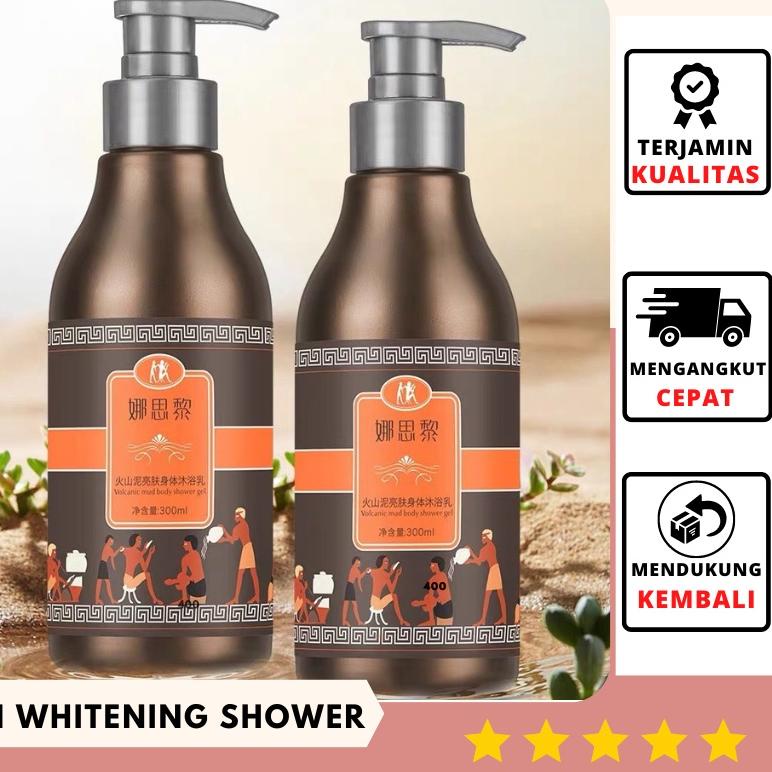 ☜ JAPAN WHITENING SHOWER/ WHITENING MUD BATH Lumpur Vulkanik Shower Gel 300ml ☛