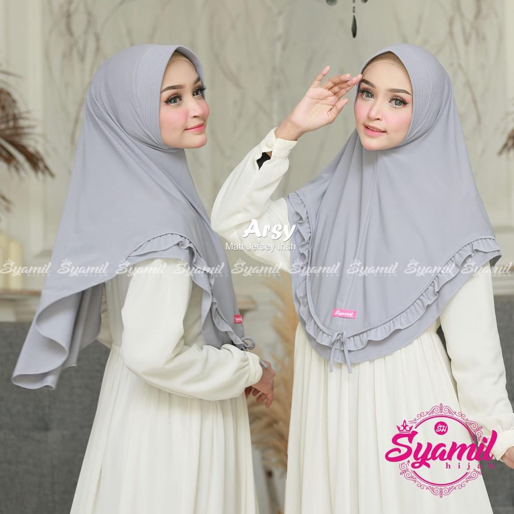 (Syamil Hijab) Bergo Arsy Rempel Pita - Matt Jersey Irish