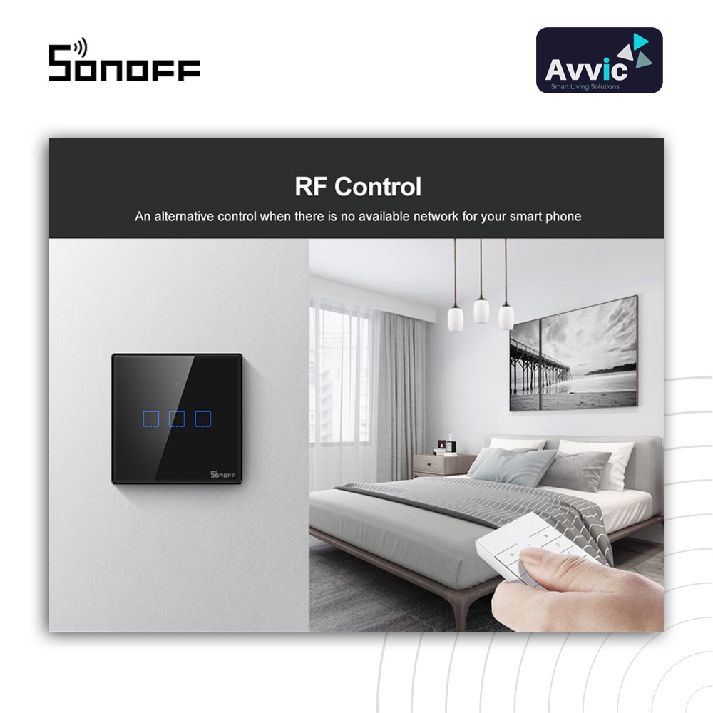 Sonoff Smart Wall Switch T3EU3C saklar wireless smart home IOT